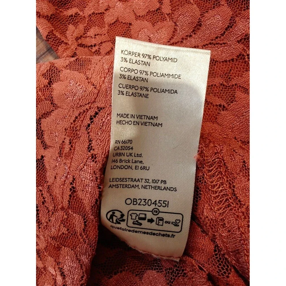 Anthropologie Puff-sleeve Sheer Lace Top